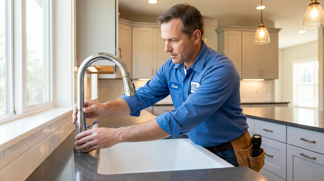 Kitchen faucet installation by Johns Plumbing LLC in Leipsic